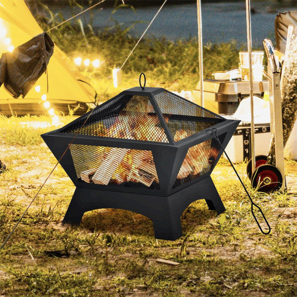 Blue Fox 39.5Cm H x 62Cm W Steel Outdoor Fire Pit with Lid Wayfair.co.uk